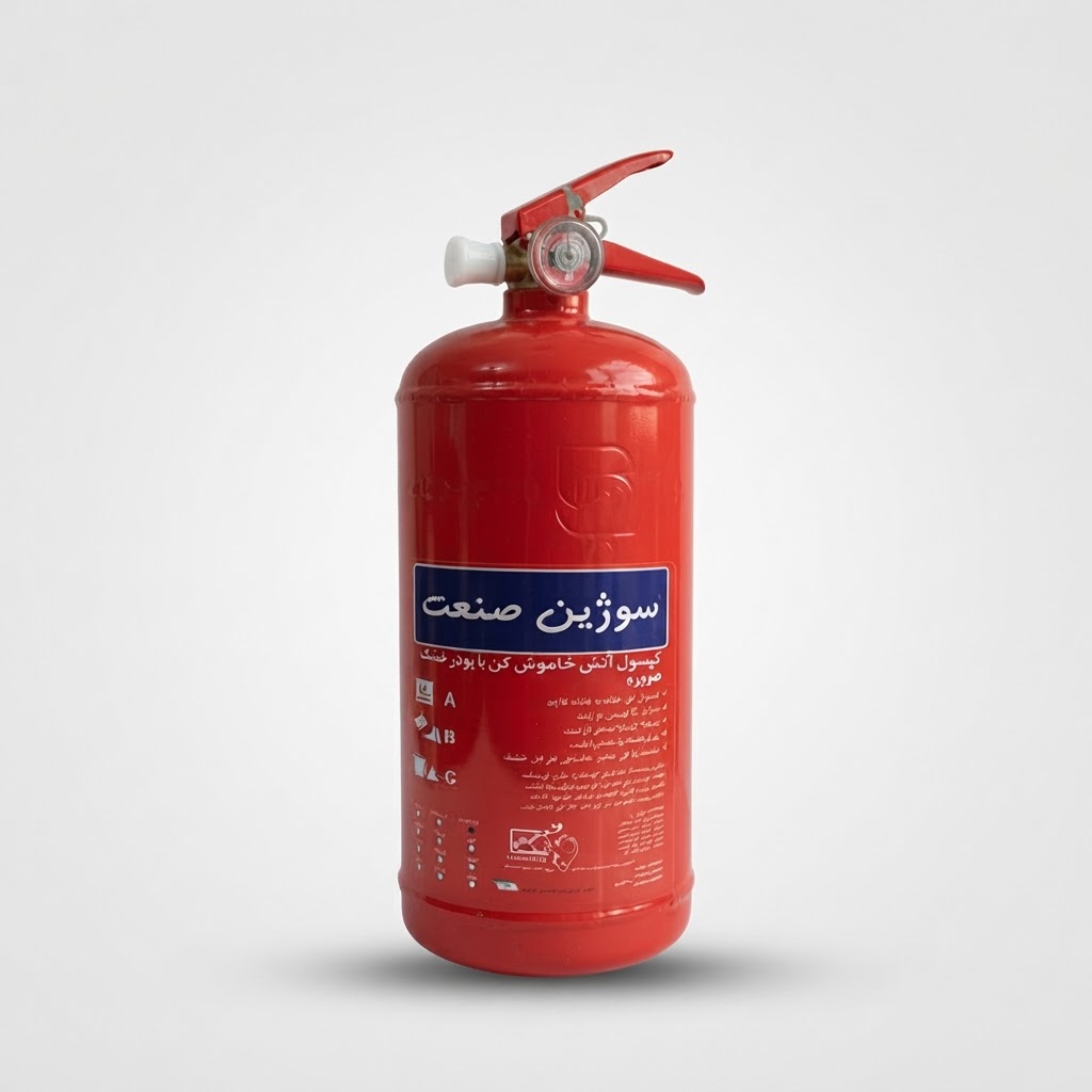 کپسول آتش نشانی پودر گاز2 کیلویی سوژین صنعت